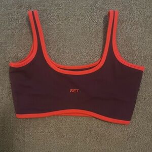 SET Active Formcloud Cloud Contrast Rise Bra M Acai